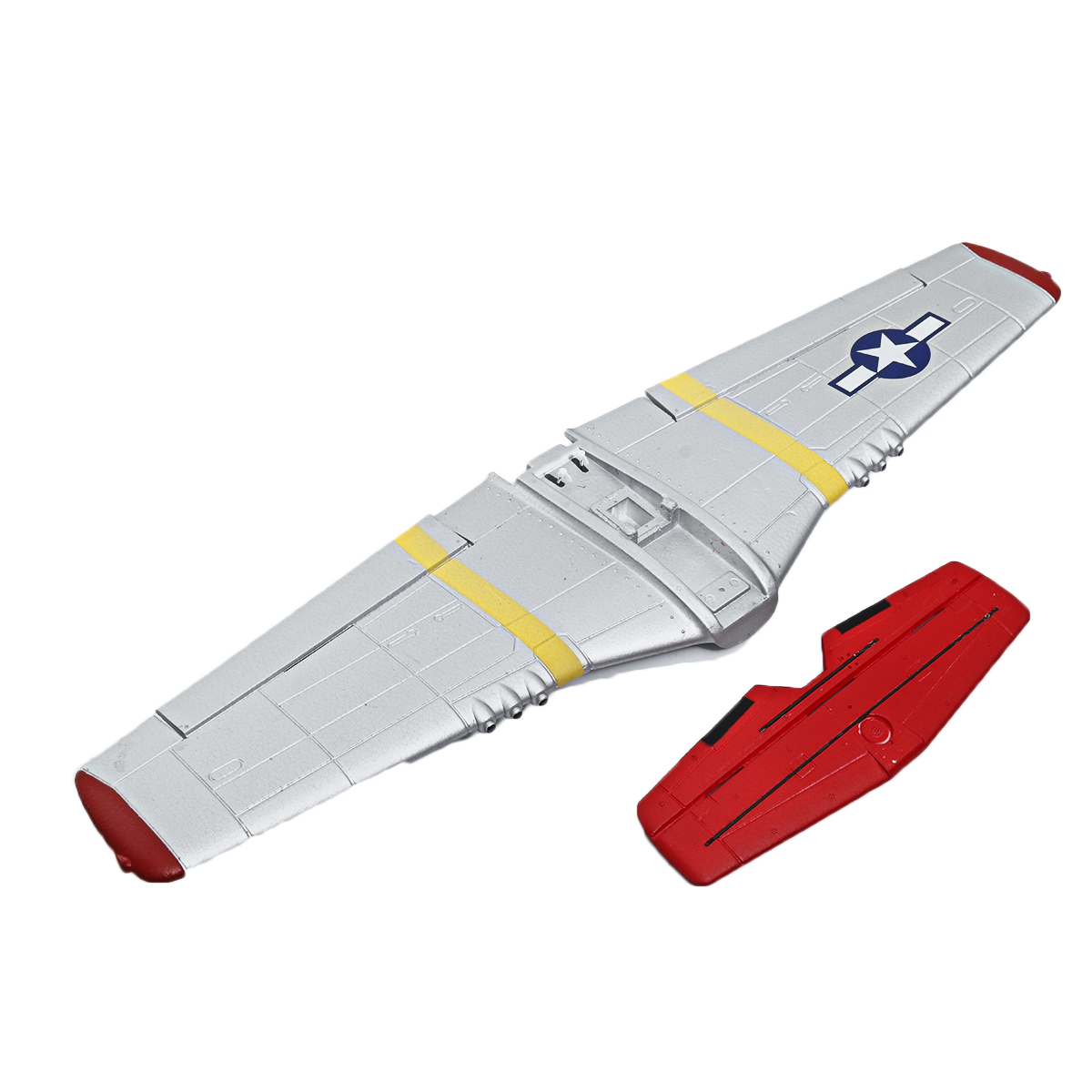 Volantex-RC-768-1-Mustang-P-51D-RC-Flugzeug-Ersatzteil-Hauptfluumlgel-Heckfluumlgel-1723613-3